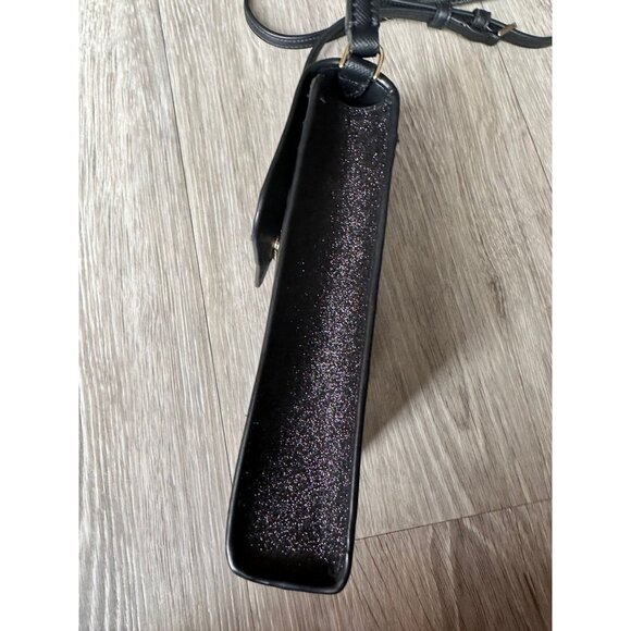 Kate Spade Black Glitter North South Phone Crossbody Bag - Picture 11 of 11